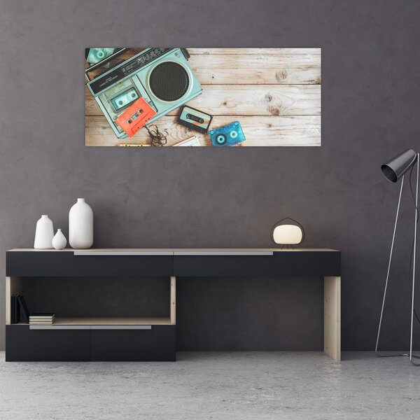 Kép - retro rádió (120x50 cm)