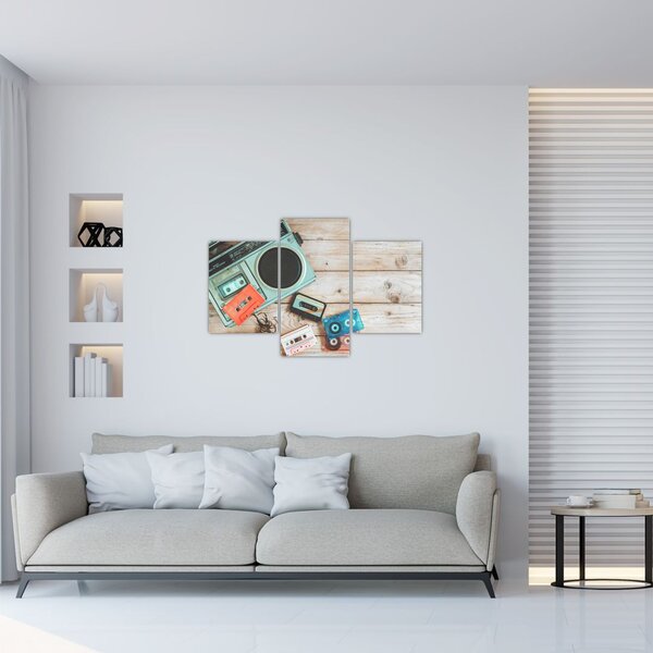 Kép - retro rádió (90x60 cm)