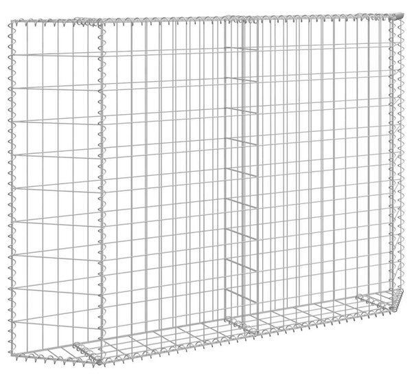Trapéz alakú horganyzott acél gabion magaságyás 150x20x100 cm