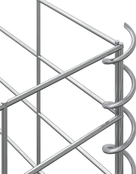 VidaXL 3 db vas gabion magaságyás 30 x 30 x 200 cm