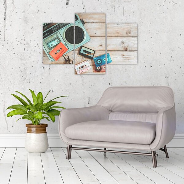 Kép - retro rádió (90x60 cm)