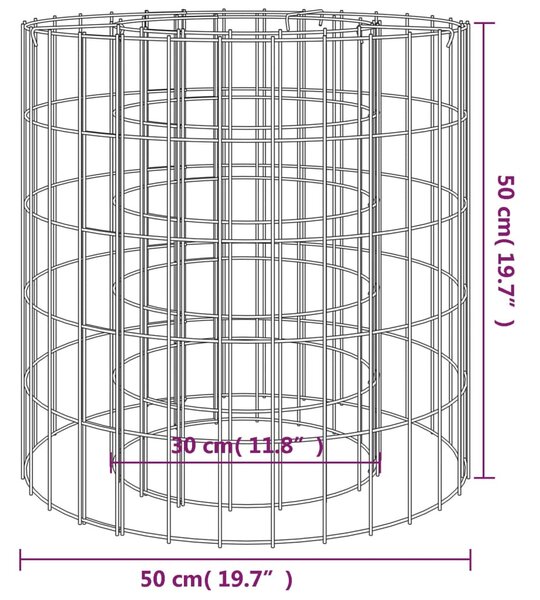 Horganyzott vas gabion tűzrakó Ø 50 cm