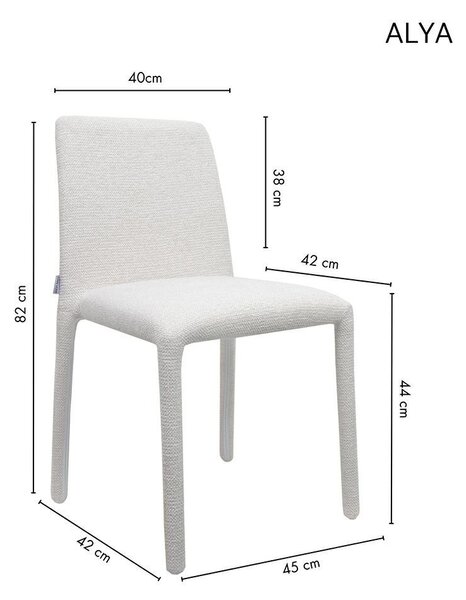 King Home ALYA Szék Szett Poliészter Bézs Minimalist Elegancia (6 db)