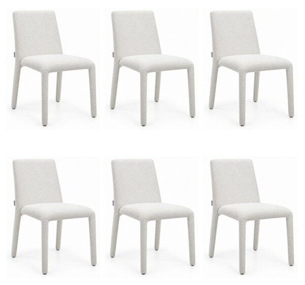 King Home ALYA Szék Szett Poliészter Bézs Minimalist Elegancia (6 db)