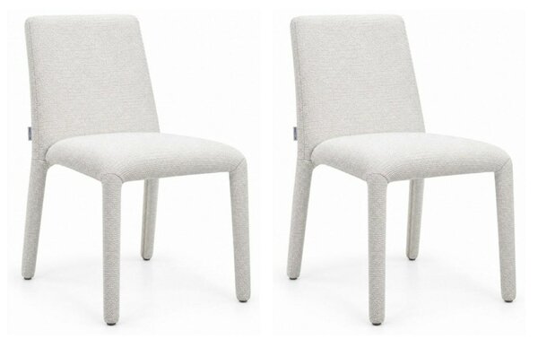 King Home ALYA Szék Készlet Poliszter Bézs Minimalist Elegáns (2 db)