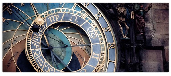 Kép - Orloj, Prága (120x50 cm)