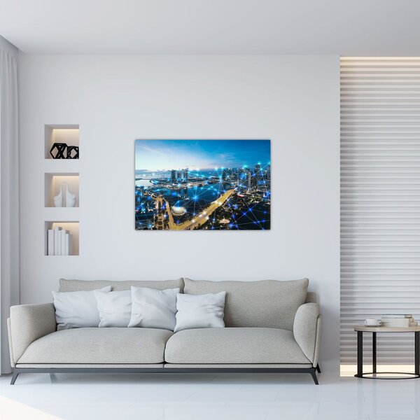 Kép - Városhálózat (90x60 cm)