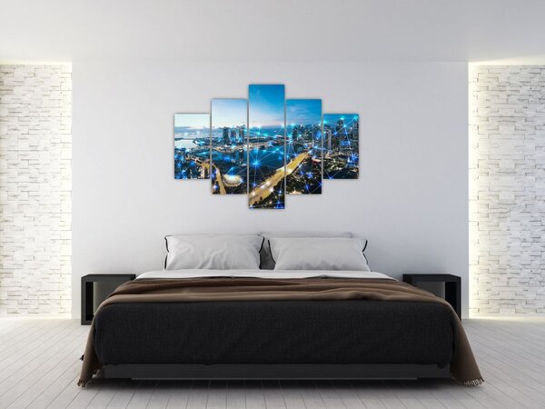 Kép - Városhálózat (150x105 cm)