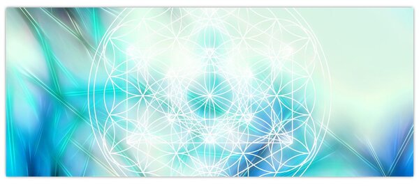Kép - Merkaba türkiz háttérrel (120x50 cm)