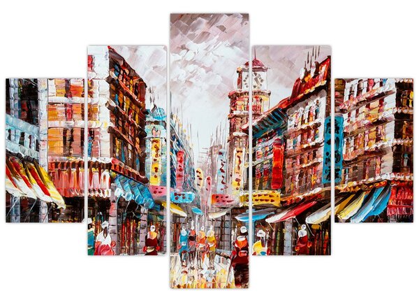 Kép - Hong Kong, olajfestmény (150x105 cm)