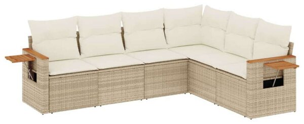 VidaXL Polyrattan Kerti Ülőgarnitúra - 6 részes - Bézs