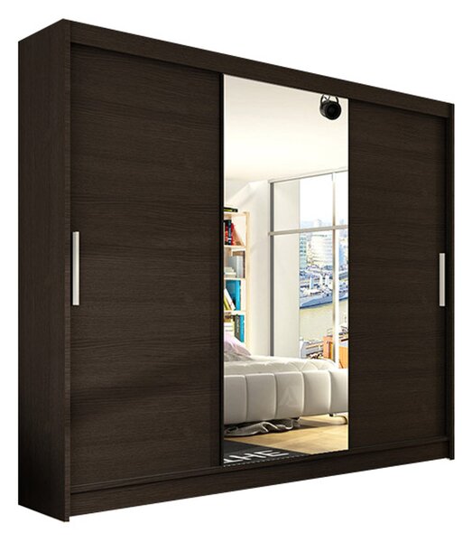 Nagy ASTON I gardróbszekrény csokoládé színben, szélessége 250 cm