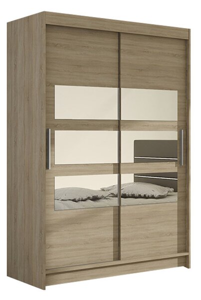 Nagy MIAMI V gardróbszekrény sonoma színben, szélessége 120 cm