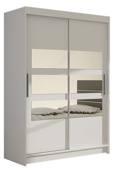 Nagy MIAMI V gardróbszekrény fehér színben, szélessége 120 cm