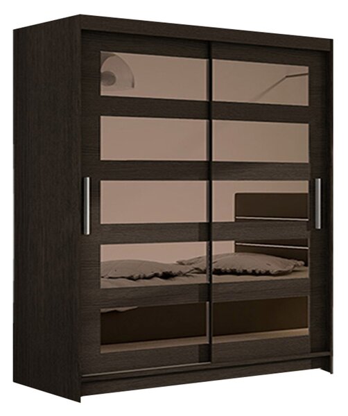 Nagy MIAMI IV gardróbszekrény csokoládé színben, szélessége 120 cm