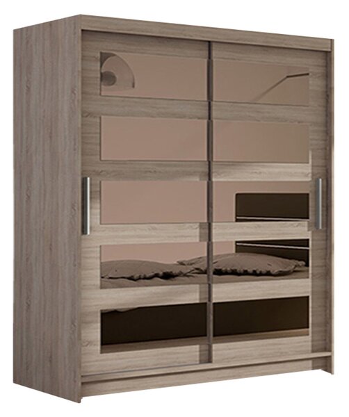 Nagy MIAMI IV gardróbszekrény sonoma színben, szélessége 120 cm