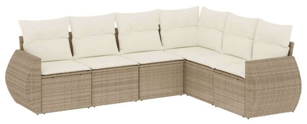 VidaXL Polyrattan Kerti Ülőgarnitúra - 6 részes - Bézs