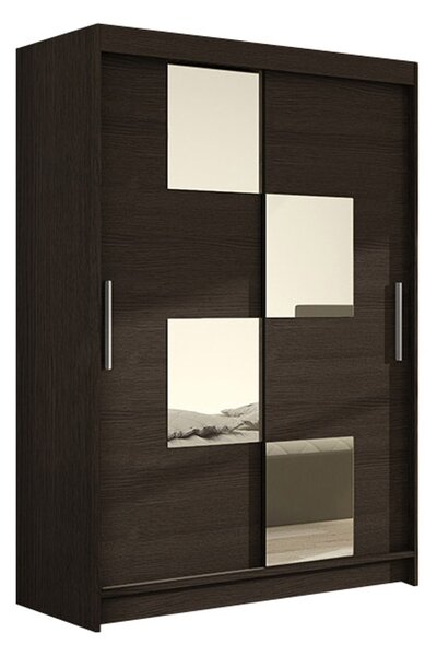 Nagy MIAMI III gardróbszekrény csokoládé színben, szélessége 120 cm