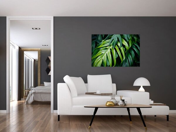 Kép - trópusi levelek (90x60 cm)