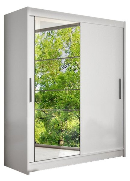 WESTA VI nagy fehér ruhásszekrény, 150 cm szélesség