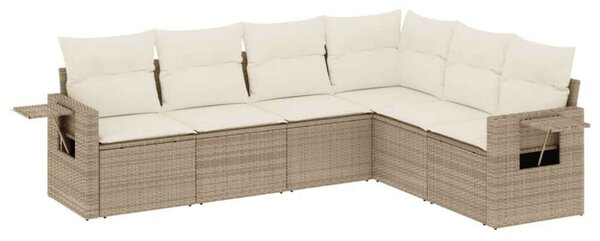 VidaXL Polyrattan Kerti Ülőgarnitúra - 6 részes - Bézs