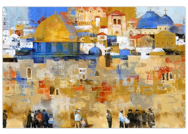 Kép - siratófal, Jerusalem, Israel (90x60 cm)