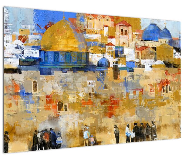 Kép - siratófal, Jerusalem, Israel (90x60 cm)