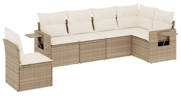 VidaXL Polyrattan Kerti Ülőgarnitúra - 6 részes - Bézs