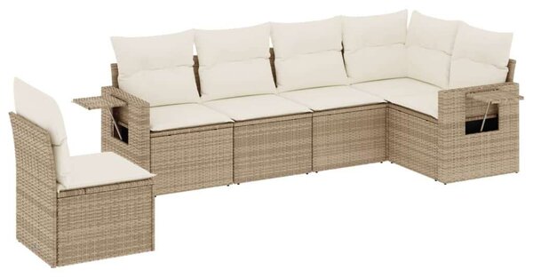 VidaXL Polyrattan Kerti Ülőgarnitúra - 6 részes - Bézs