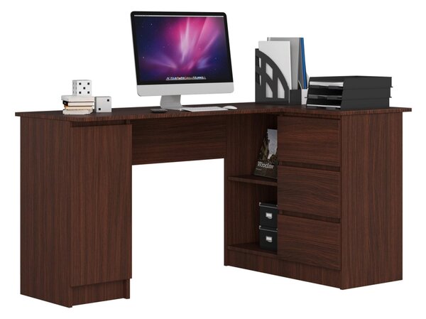 AKO-B20 sarok íróasztal, jobbos, wenge