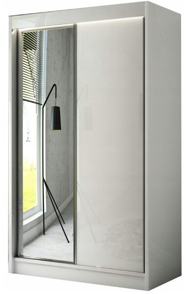 Velis Gardróbszekrény - 120 cm Fekete / matt Fehér