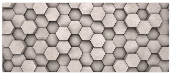 Kép - Hatszögek beton kivitelben (120x50 cm)