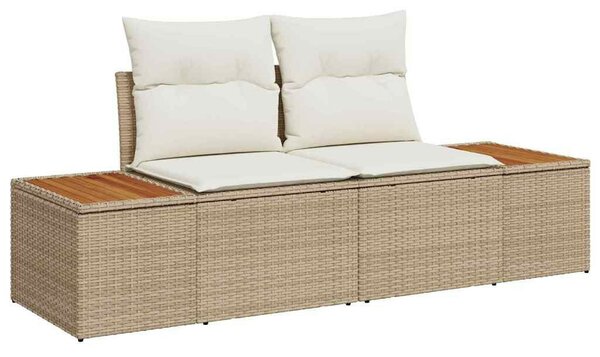 Kerti Kanapé Szett 6 pcs bézs és krémszínű 319 x 154 x 85 cm