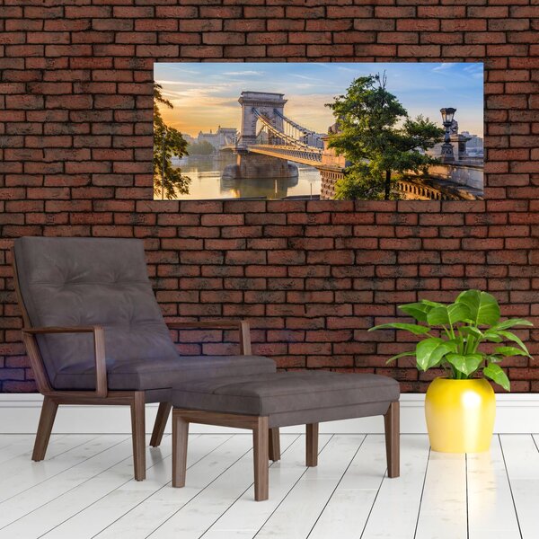 Kép - Híd a folyón, Budapest, Magyarország (120x50 cm)