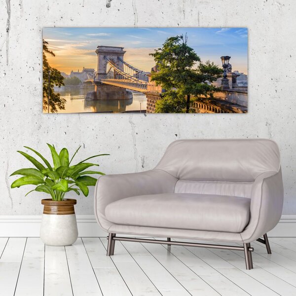 Kép - Híd a folyón, Budapest, Magyarország (120x50 cm)