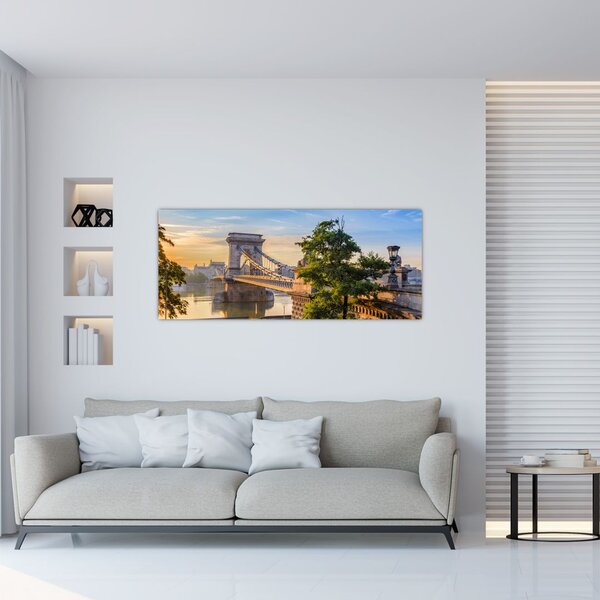 Kép - Híd a folyón, Budapest, Magyarország (120x50 cm)