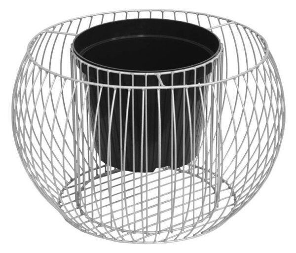 Kerek gabion virágtartó, M (53x33 cm)