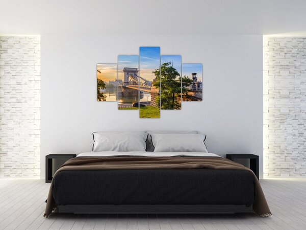 Kép - Híd a folyón, Budapest, Magyarország (150x105 cm)