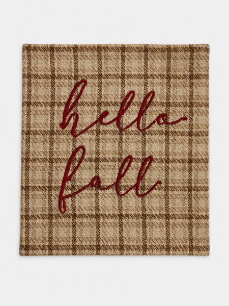 Sinsay - Dekoratív párnahuzat „Hello Fall” felirattal - barna