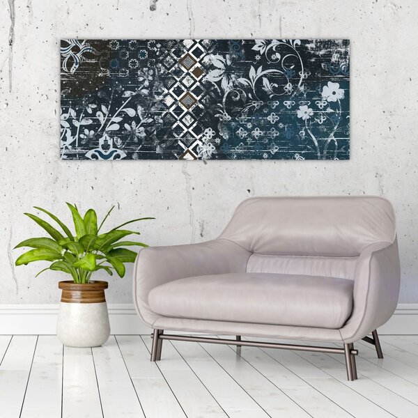 Kép virágos dekorációval (120x50 cm)