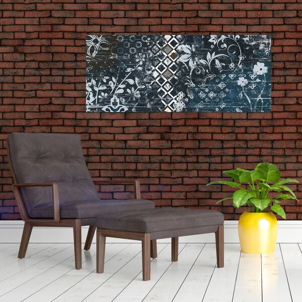 Kép virágos dekorációval (120x50 cm)