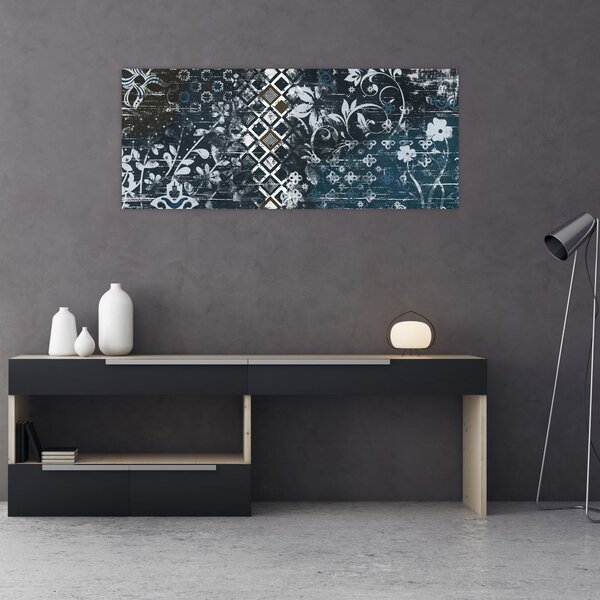 Kép virágos dekorációval (120x50 cm)