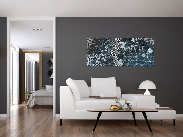 Kép virágos dekorációval (120x50 cm)