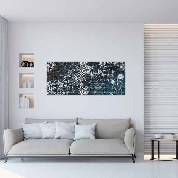 Kép virágos dekorációval (120x50 cm)