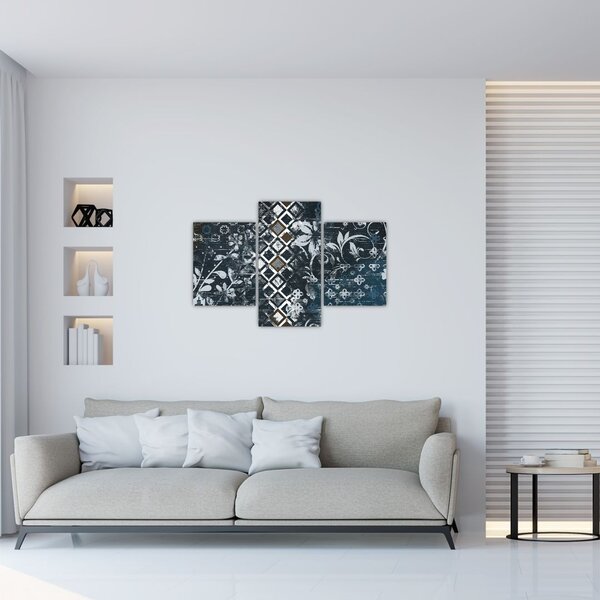 Kép virágos dekorációval (90x60 cm)
