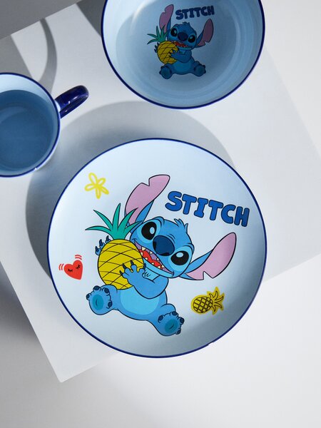 Sinsay - Kerámia tányér Lilo & Stitch - többszínű