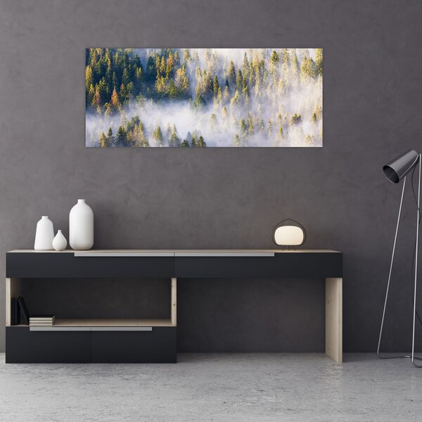 Fák képe a ködben (120x50 cm)