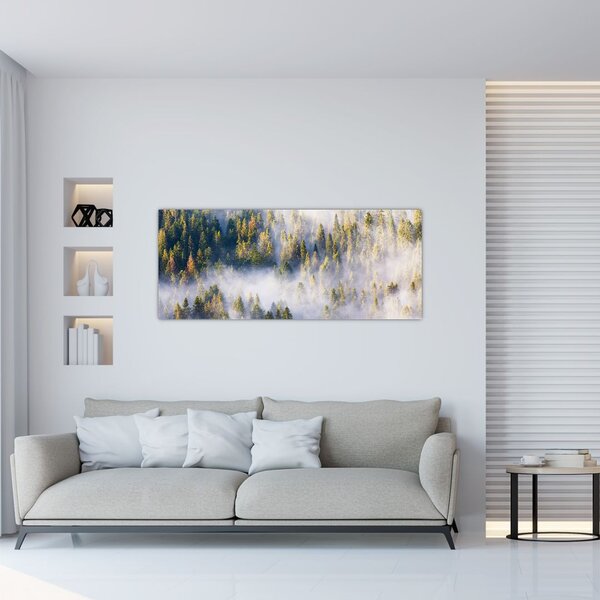 Fák képe a ködben (120x50 cm)