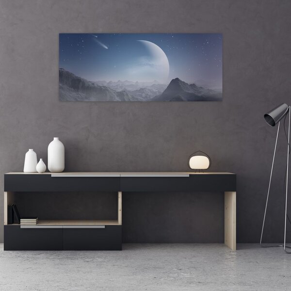 Kép - Ég a a sziklák felett (120x50 cm)
