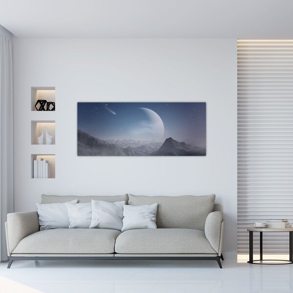 Kép - Ég a a sziklák felett (120x50 cm)